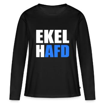 ekelhafd - Frauen Premium Bio Langarmshirt - Schwarz - Vorne - Julia (174cm)