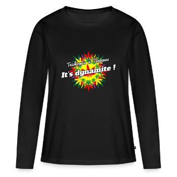 Explosion der Sinne - Frauen Premium Bio Langarmshirt - Schwarz - Vorne - Julia (174cm)