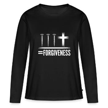 3 Nägel Kreuz Symbol Christliche Vergebung - Frauen Premium Bio Langarmshirt - Schwarz - Vorne - Julia (174cm)