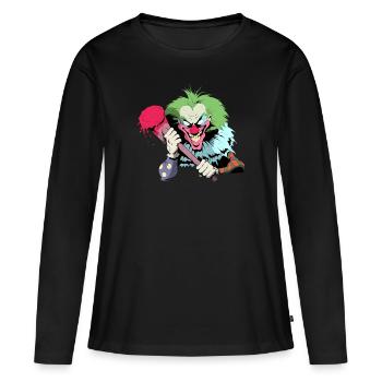 Horror Clown - Frauen Premium Bio Langarmshirt - Schwarz - Vorne - Julia (174cm)