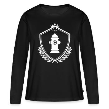 Hydrant Schild - Frauen Premium Bio Langarmshirt - Schwarz - Vorne - Julia (174cm)