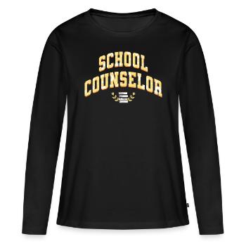 Conseil Scolaire Conseiller Scolaire - T-shirt manches longues Premium bio Femme - noir - Devant - Julia (174cm)