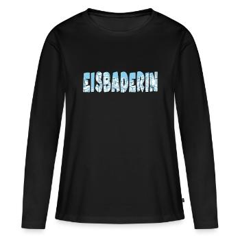 eisbaden winterbader cool icebath kälteresistent - Frauen Premium Bio Langarmshirt - Schwarz - Vorne - Julia (174cm)