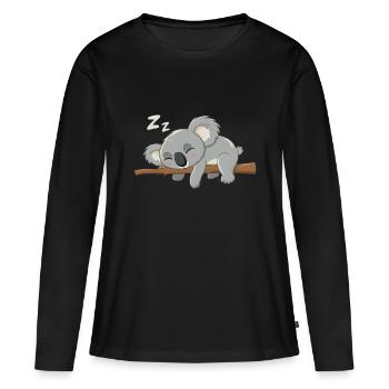 Koala Koala Koala Ours Koala Animal - T-shirt manches longues Premium bio Femme - noir - Devant - Julia (174cm)