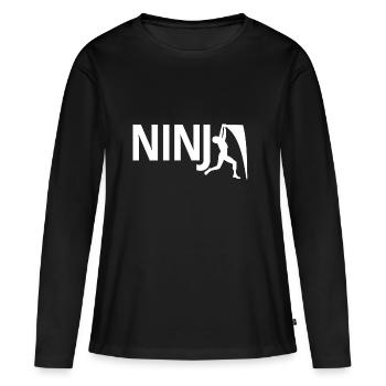 Ninja warrior - Women's Premium Organic Long Sleeve Shirt - black - Front - Julia (174cm)