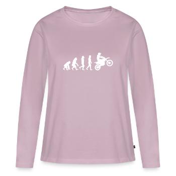 Motorrad Evolution I Motocross Bike Offroad - Frauen Premium Bio Langarmshirt - Altrosa - Vorne - Julia (174cm)