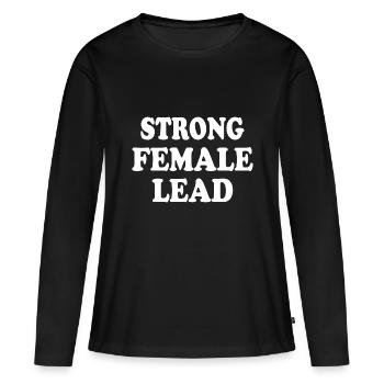 Strong female lead - T-shirt manches longues Premium bio Femme - noir - Devant - Julia (174cm)