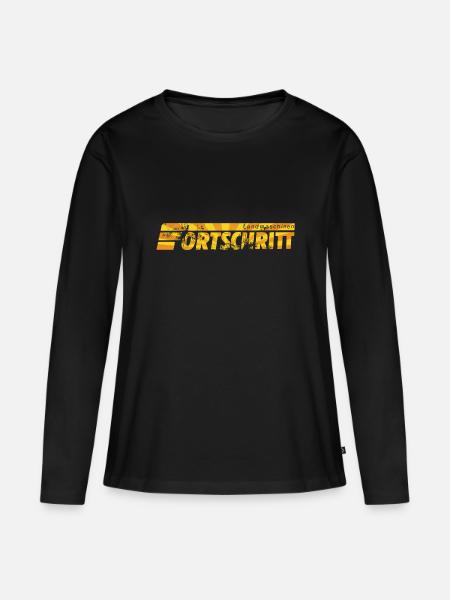 DDR - FORTSCHRITT - Landmaschinen Traktor - Frauen Premium Bio Langarmshirt - Schwarz