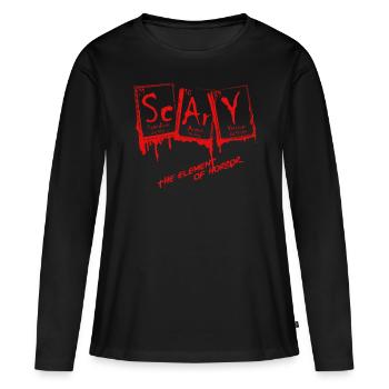 Scary Chemische Elemente Horror - Frauen Premium Bio Langarmshirt - Schwarz - Vorne - Julia (174cm)