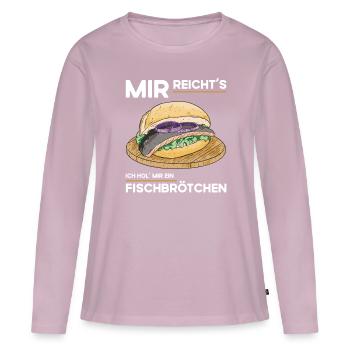 Fischbrötchen Imbiss - Frauen Premium Bio Langarmshirt - Altrosa - Vorne - Julia (174cm)