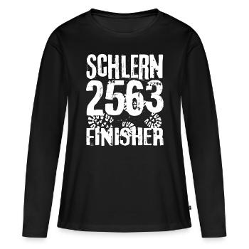 Sciliar Sciliar 2563 Finisher Dolomites Tyrol du Sud - T-shirt manches longues Premium bio Femme - noir - Devant - Julia (174cm)
