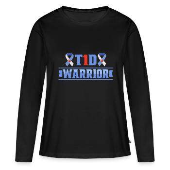 Diabetes Awareness Blue Diabetes Band Diabetes - Women's Premium Organic Long Sleeve Shirt - black - Front - Julia (174cm)