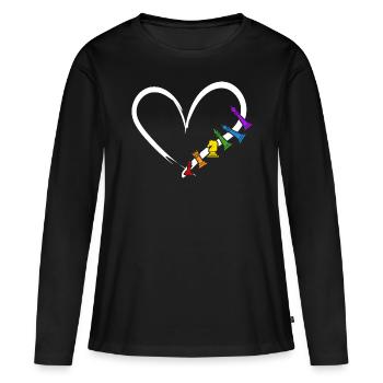 Échec et mat Joueur d’échecs - T-shirt manches longues Premium bio Femme - noir - Devant - Julia (174cm)
