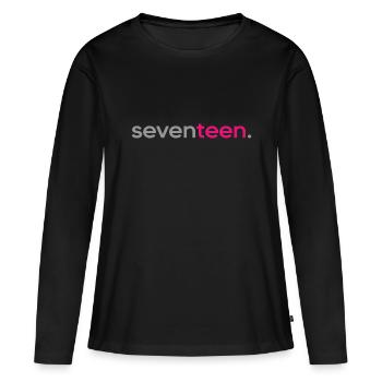 2005 anniversaire 17 ans 17e anniversaire dix-sept - T-shirt manches longues Premium bio Femme - noir - Devant - Julia (174cm)