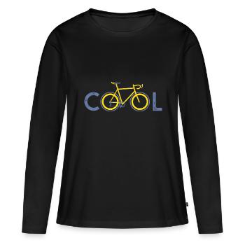 cool vélo cycliste cool vélos velos - T-shirt manches longues Premium bio Femme - noir - Devant - Julia (174cm)