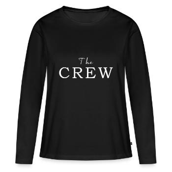 JGA the crew schlicht modern Hochzeit Braut - Frauen Premium Bio Langarmshirt - Schwarz - Vorne - Julia (174cm)