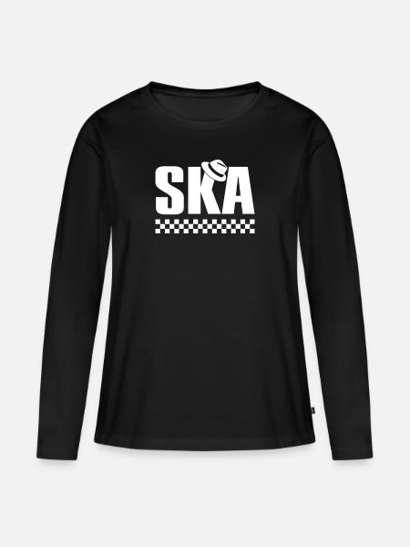 Ska Music Reggae Tea - Women's Premium Organic Long Sleeve Shirt - black