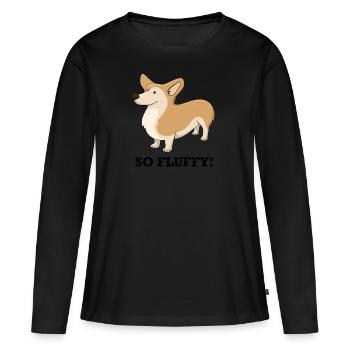 Vous êtes si moelleux! Vous êtes tellement moelleux! Mon chien - T-shirt manches longues Premium bio Femme - noir - Devant - Julia (174cm)