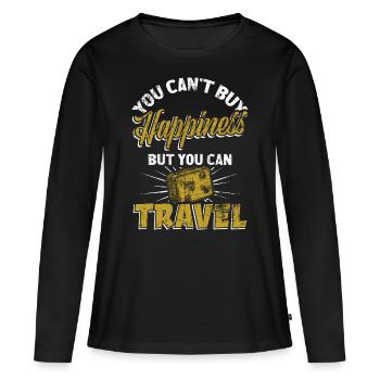 Travel traveler - Women's Premium Organic Long Sleeve Shirt - black - Front - Julia (174cm)