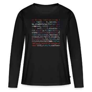 Chemise de programmeur - T-shirt manches longues Premium bio Femme - noir - Devant - Julia (174cm)