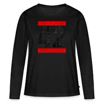 42 The Answer To Everything The answer to everything - Women's Premium Organic Long Sleeve Shirt - black - Front - Julia (174cm)