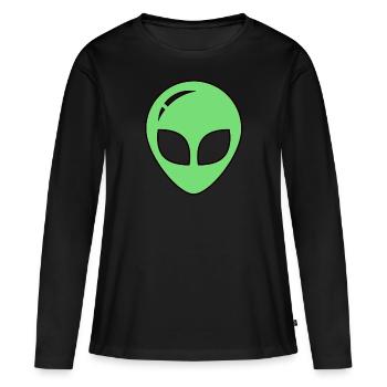 étranger - T-shirt manches longues Premium bio Femme - noir - Devant - Julia (174cm)