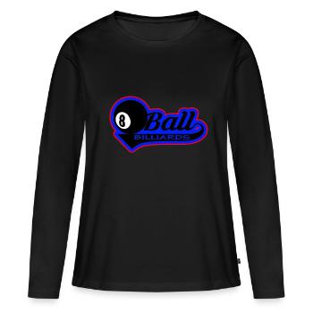 Boule de billard - T-shirt manches longues Premium bio Femme - noir - Devant - Julia (174cm)