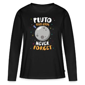Pluton 1930 2006 - Planet Space Astronomy - T-shirt manches longues Premium bio Femme - noir - Devant - Julia (174cm)