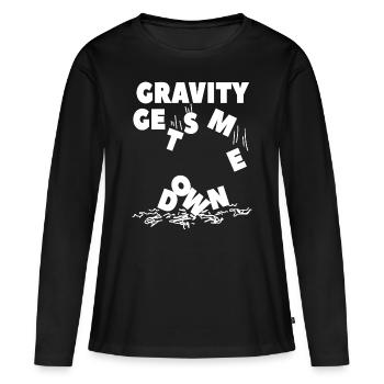Physique de la gravité - Physique de la gravité - Say nerd - T-shirt manches longues Premium bio Femme - noir - Devant - Julia (174cm)
