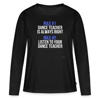 Règlement du professeur de danse - T-shirt manches longues Premium bio Femme - noir - Devant - Julia (174cm)