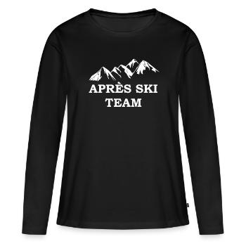Équipe Après Ski - T-shirt manches longues Premium bio Femme - noir - Devant - Julia (174cm)