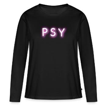 psychedelic trance psytrance psy Neon Farben - Frauen Premium Bio Langarmshirt - Schwarz - Vorne - Julia (174cm)