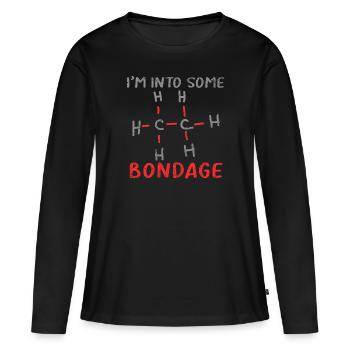 Je suis dans un amusement de blague de chimie drôle de bondage - T-shirt manches longues Premium bio Femme - noir - Devant - Julia (174cm)