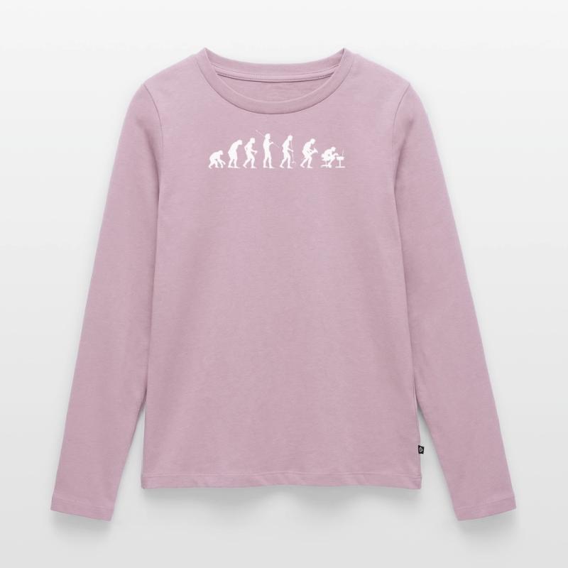 Programmierer Computer PC Gamer Evolution Frauen Premium Bio Langarmshirt