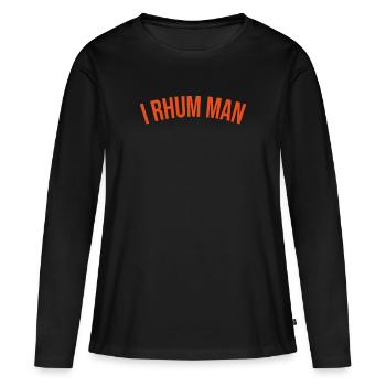 Alkohol-Humor Rum - Frauen Premium Bio Langarmshirt - Schwarz - Vorne - Julia (174cm)