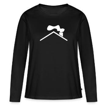 Toit - T-shirt manches longues Premium bio Femme - noir - Devant - Julia (174cm)