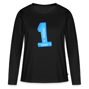 1 bleu clair - T-shirt manches longues Premium bio Femme - noir - Devant - Julia (174cm)