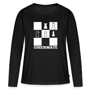 Échec et mat! - T-shirt manches longues Premium bio Femme - noir - Devant - Julia (174cm)