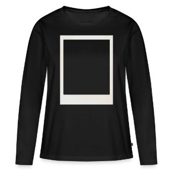 Cadre photo Cadre photo - T-shirt manches longues Premium bio Femme - noir - Devant - Julia (174cm)