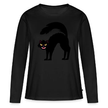 Gueule de bois Animal de compagnie - T-shirt manches longues Premium bio Femme - noir - Devant - Julia (174cm)
