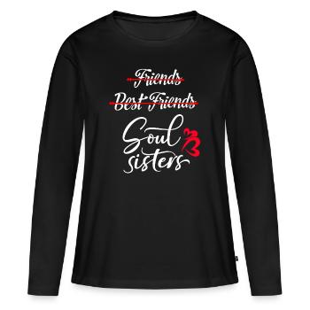 Friends - Best Freundinnen Friends - Soulsisters - T-shirt manches longues Premium bio Femme - noir - Devant - Julia (174cm)