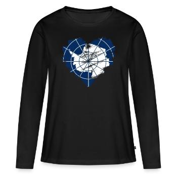 Antarctique - T-shirt manches longues Premium bio Femme - noir - Devant - Julia (174cm)