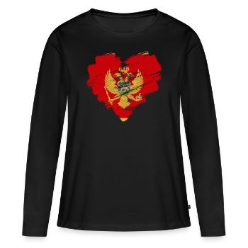 Montenegro - Women's Premium Organic Long Sleeve Shirt - black - Front - Julia (174cm)