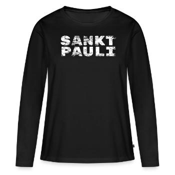 conception de st paulians st pauli - T-shirt manches longues Premium bio Femme - noir - Devant - Julia (174cm)
