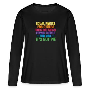 Human Rights Anti-Racism Tolerance Gift - Women's Premium Organic Long Sleeve Shirt - black - Front - Julia (174cm)