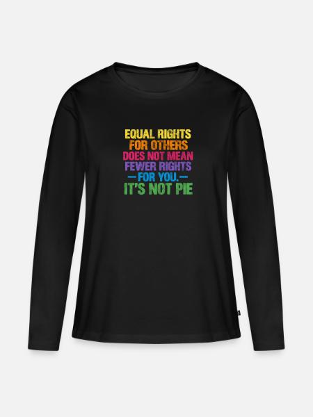 Menschenrechte Antirassismus Toleranz Geschenk - Frauen Premium Bio Langarmshirt - Schwarz