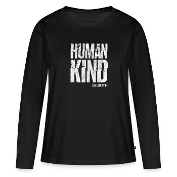 Human Rights Anti-Racism Tolerance Gift - Women's Premium Organic Long Sleeve Shirt - black - Front - Julia (174cm)