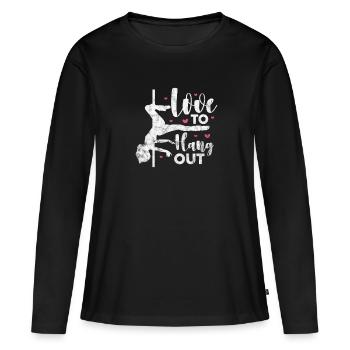 Pole Dance - Frauen Premium Bio Langarmshirt - Schwarz - Vorne - Julia (174cm)