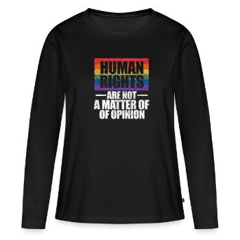 Human Rights Anti-Racism Tolerance Gift - Women's Premium Organic Long Sleeve Shirt - black - Front - Julia (174cm)