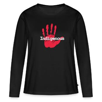 Indian - Women's Premium Organic Long Sleeve Shirt - black - Front - Julia (174cm)